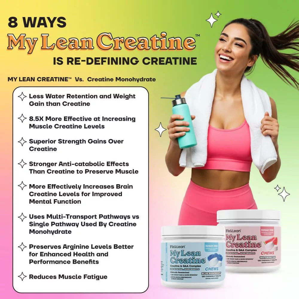 Fit & Lean My Lean Creatine (120 Chewables, Watermelon)