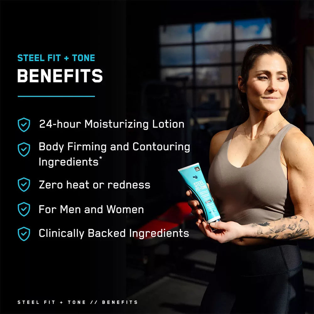 Steelfit Steel Fit + Tone - Body Firming and Contouring Lotion (237 ml (8 fl.oz.), Bubbly Bliss)
