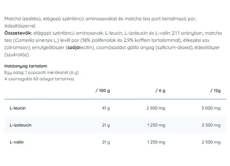 Nutriversum 2:1:1 BCAA (360 g, Matcha)