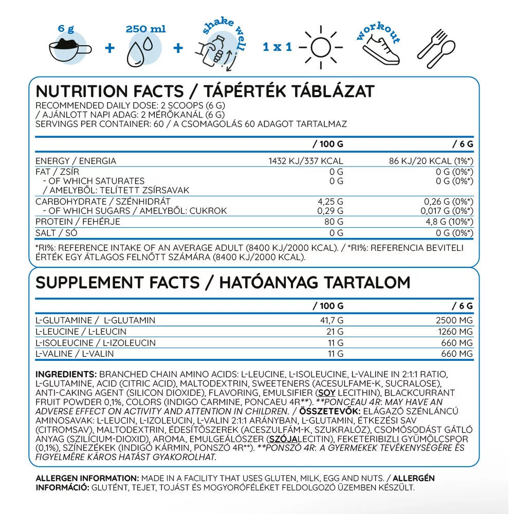Nutriversum 2:1:1 BCAA (360 g, Blackcurrant)