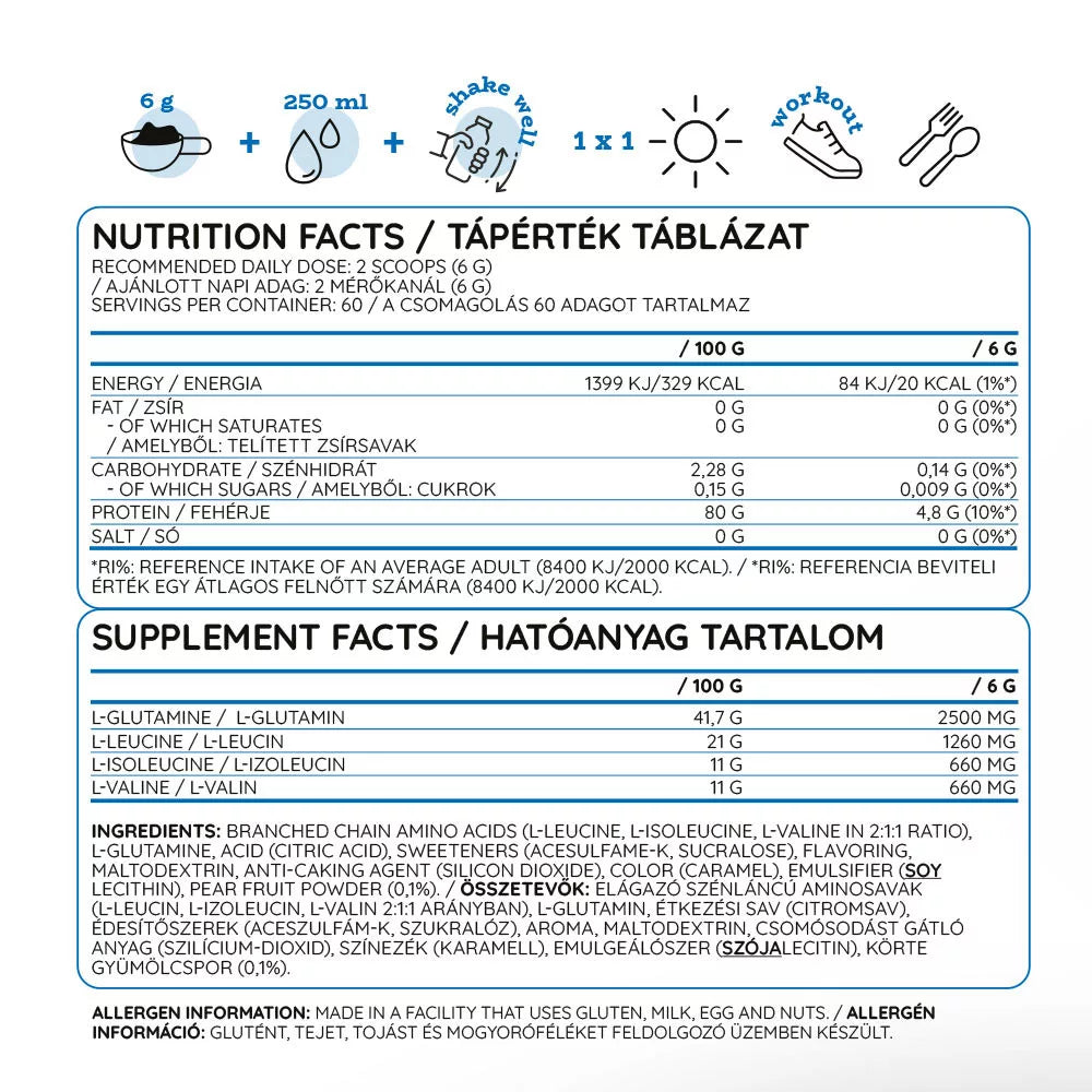 Nutriversum BCAA + GLUTA (360 g, Pear)