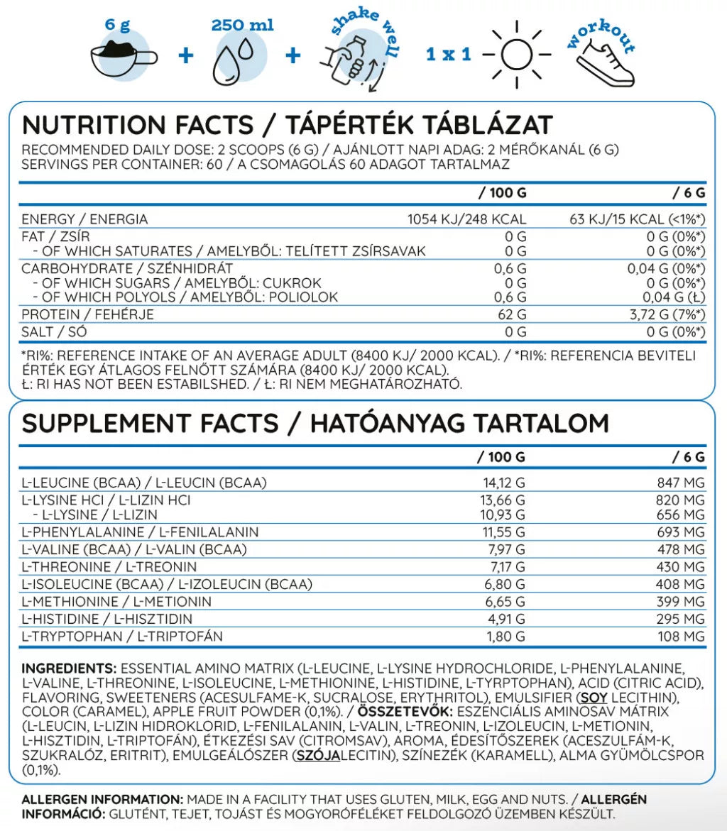 Nutriversum EAA Sugar Free (360 g, Apple)