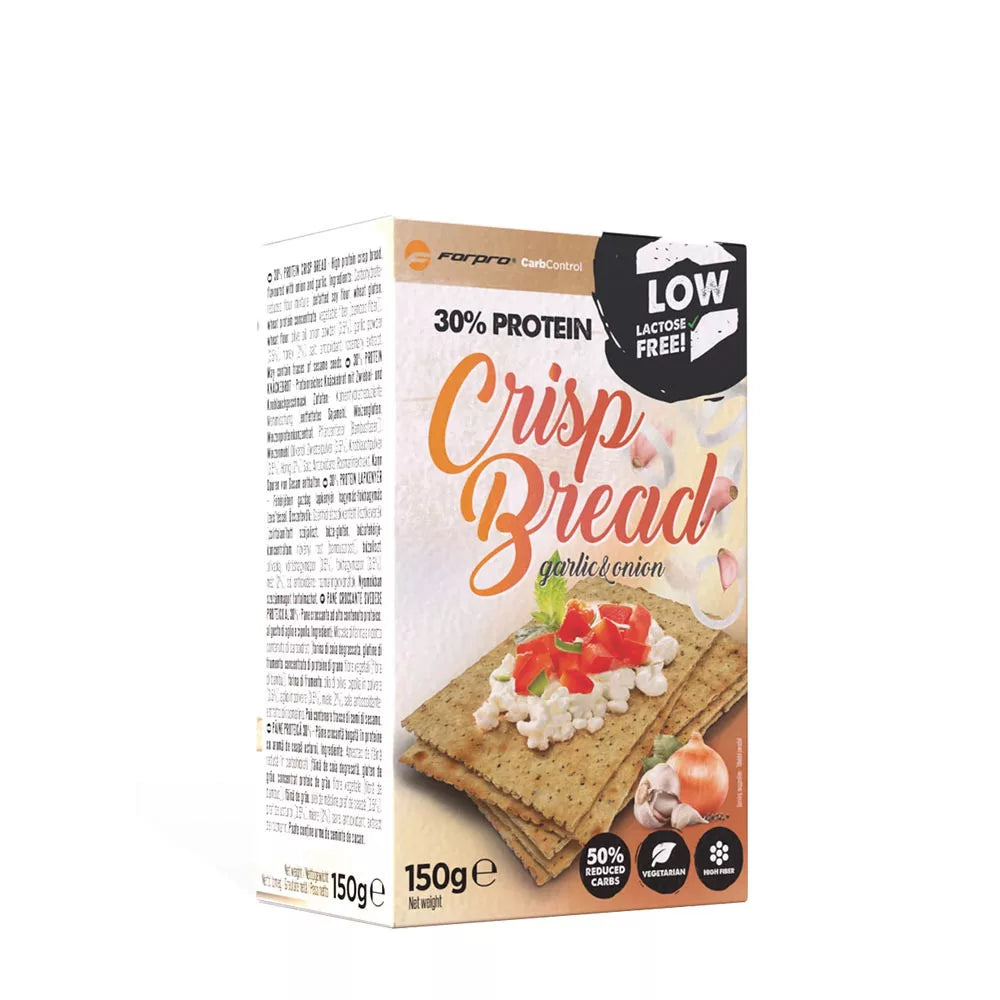 Forpro 30% Protein Crisp Bread (150 g, Garlic & Onion)