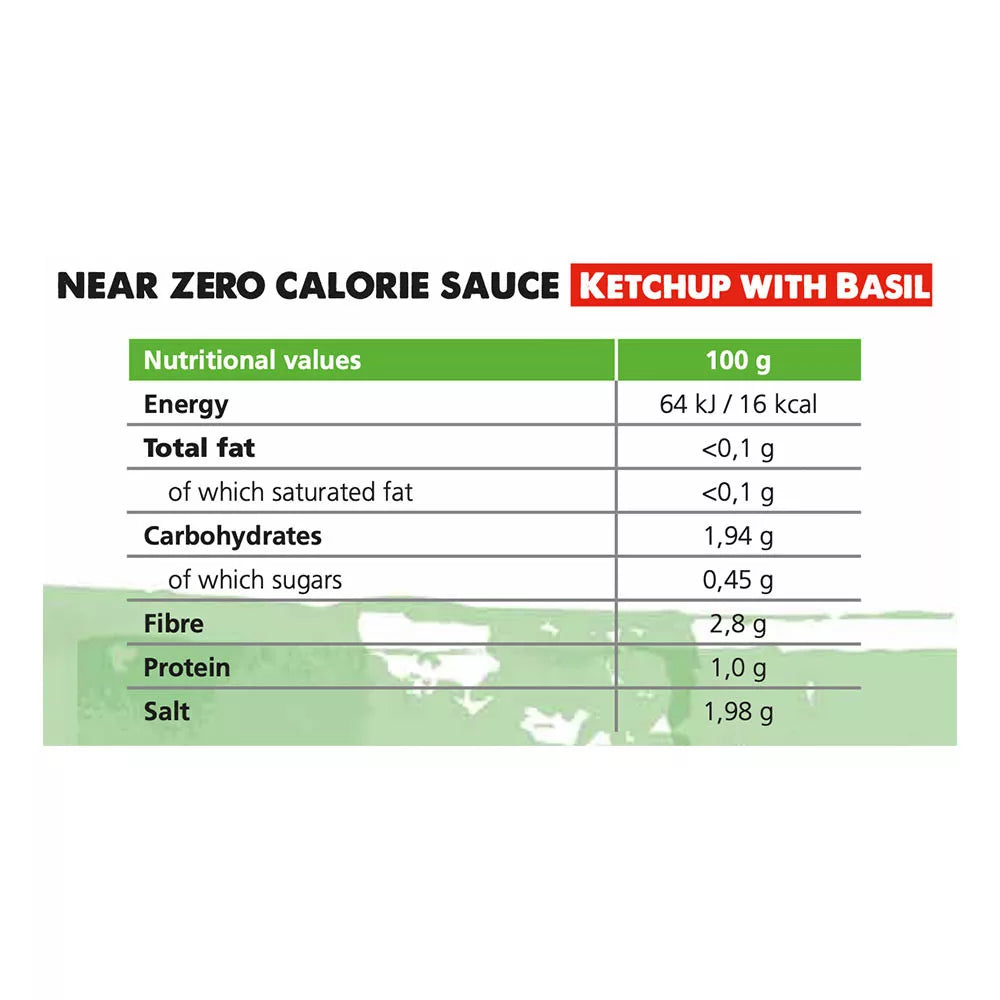 Forpro Near Zero Calorie Sauce (375 ml, Ketchup with Basil)