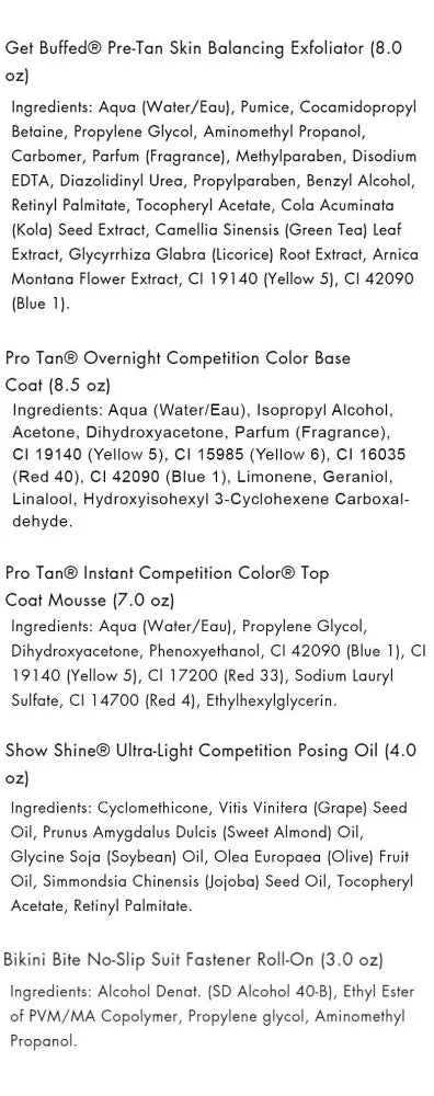 Pro Tan Female/Bikini Kit (5 pcs)