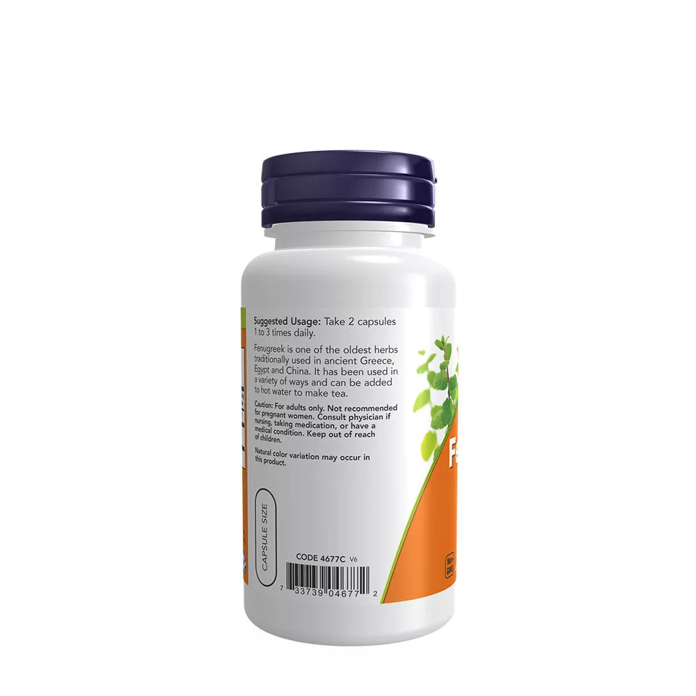 Now Foods Fenugreek 500 mg (100 Veg Capsules)