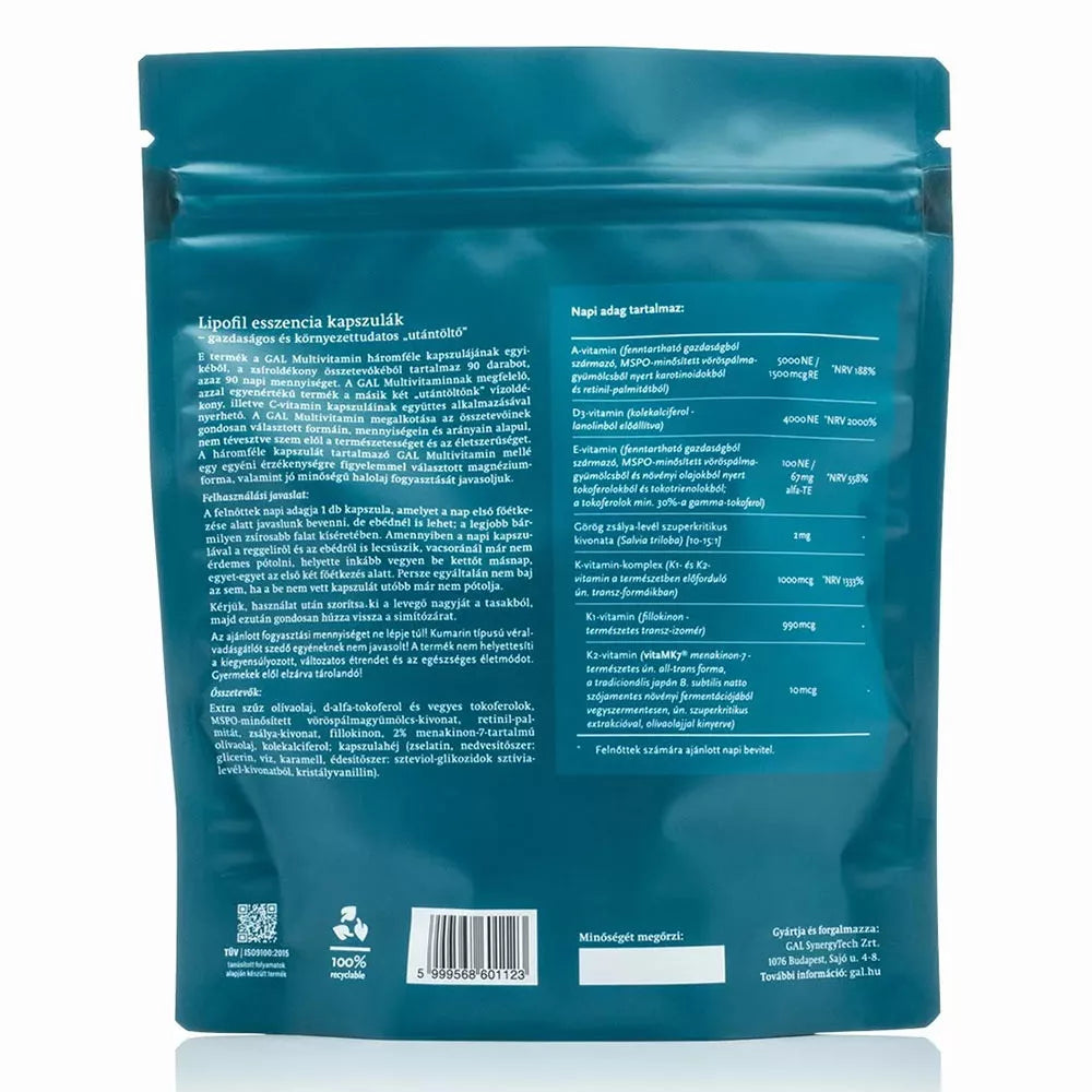 GAL Multivitamin - 90 adagos utántöltő (90 Servings)