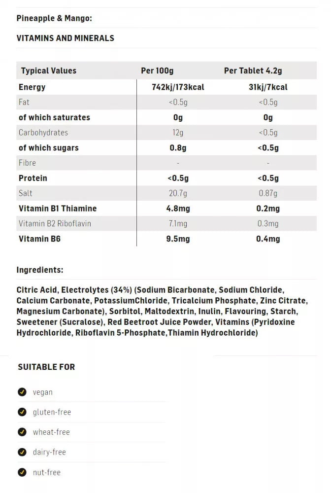 Science in Sport GO Hydro Tablet (20 Effervescent Tablets, Pineapple Mango)