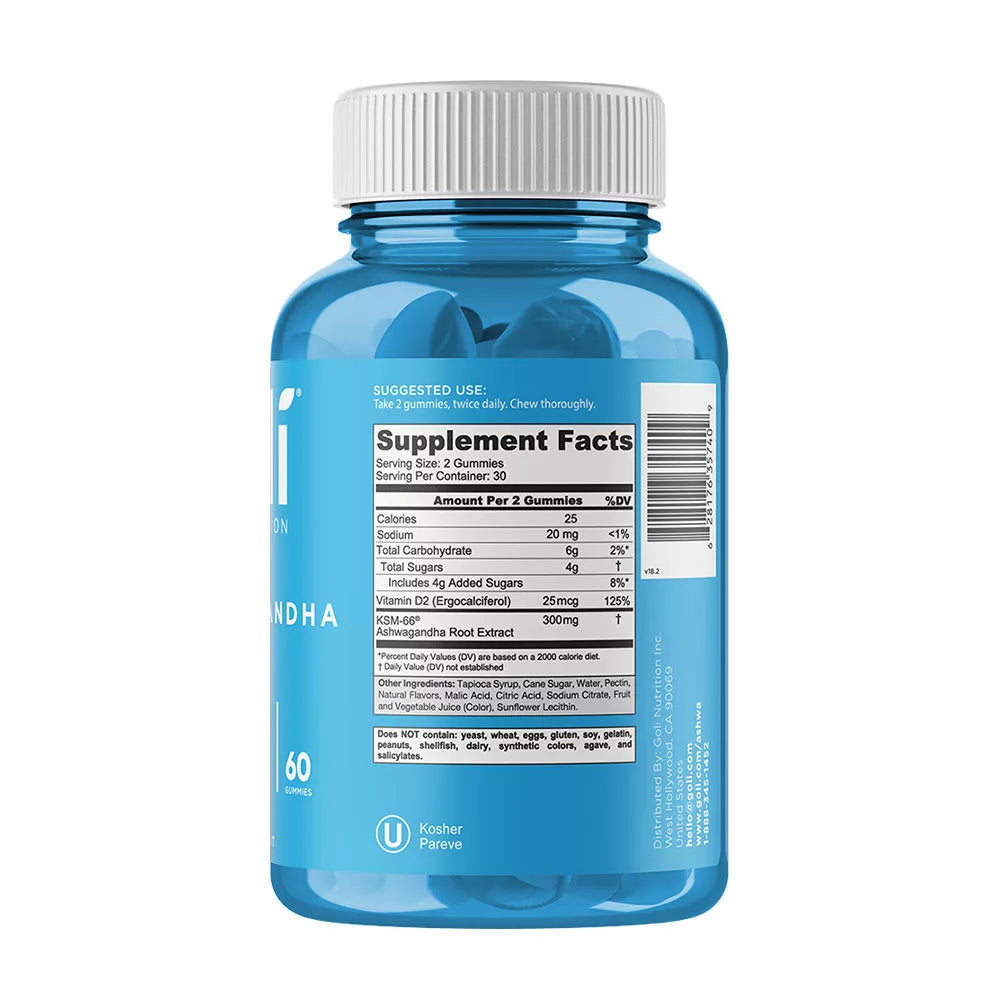 Goli Ashwagandha Gummies (60 Gummies, Mixed Berry)