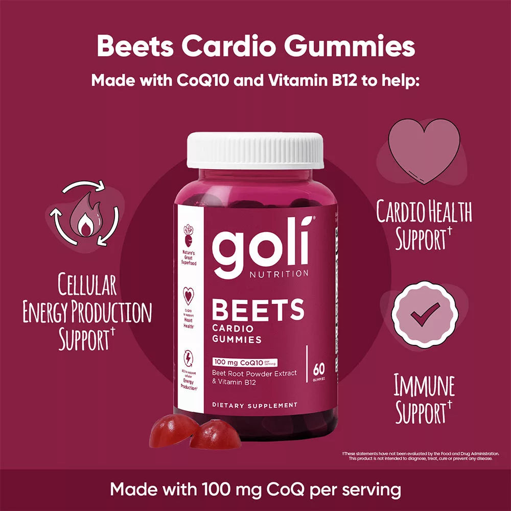 Goli Beets Cardio Gummies (60 Gummies)