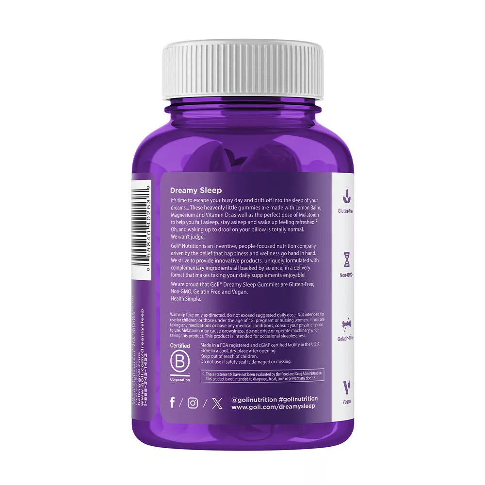 Goli Dreamy Sleep Gummies (60 Gummies)