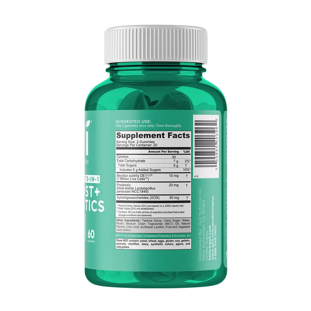 Goli Pre + Post + Probiotics Gummies (60 Gummies)