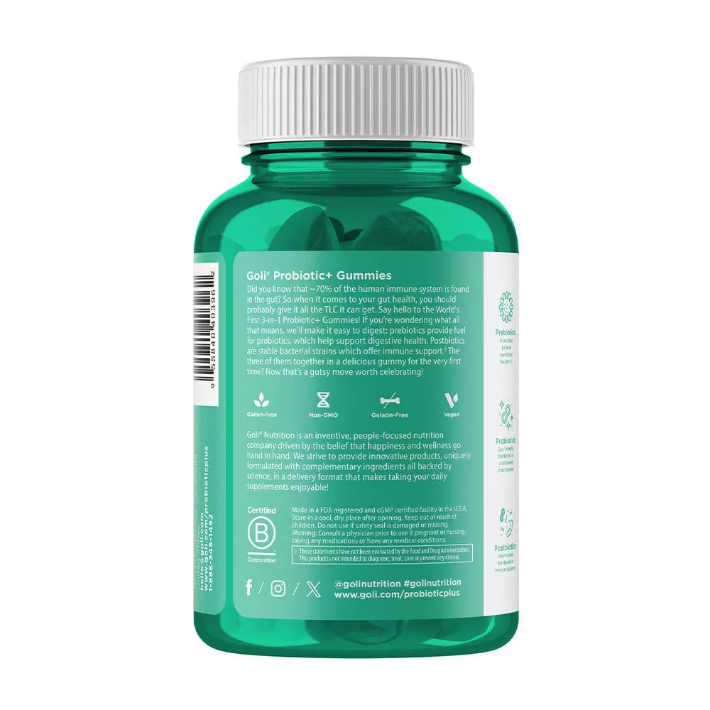 Goli Pre + Post + Probiotics Gummies (60 Gummies)
