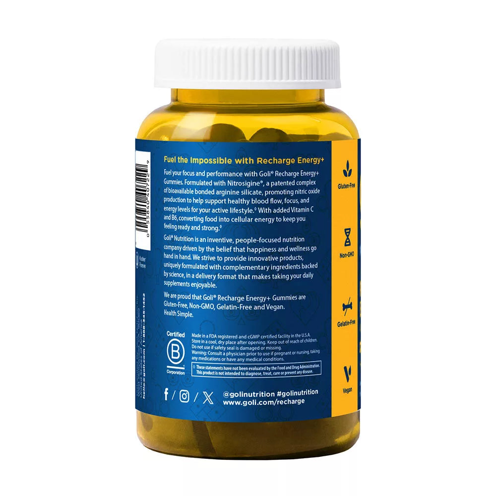 Goli Recharge Energy Gummies (60 Gummies)