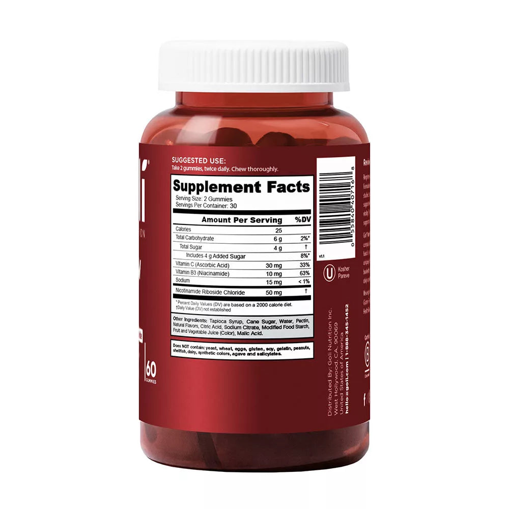 Goli Renew NAD+ Gummies (60 Gummies)