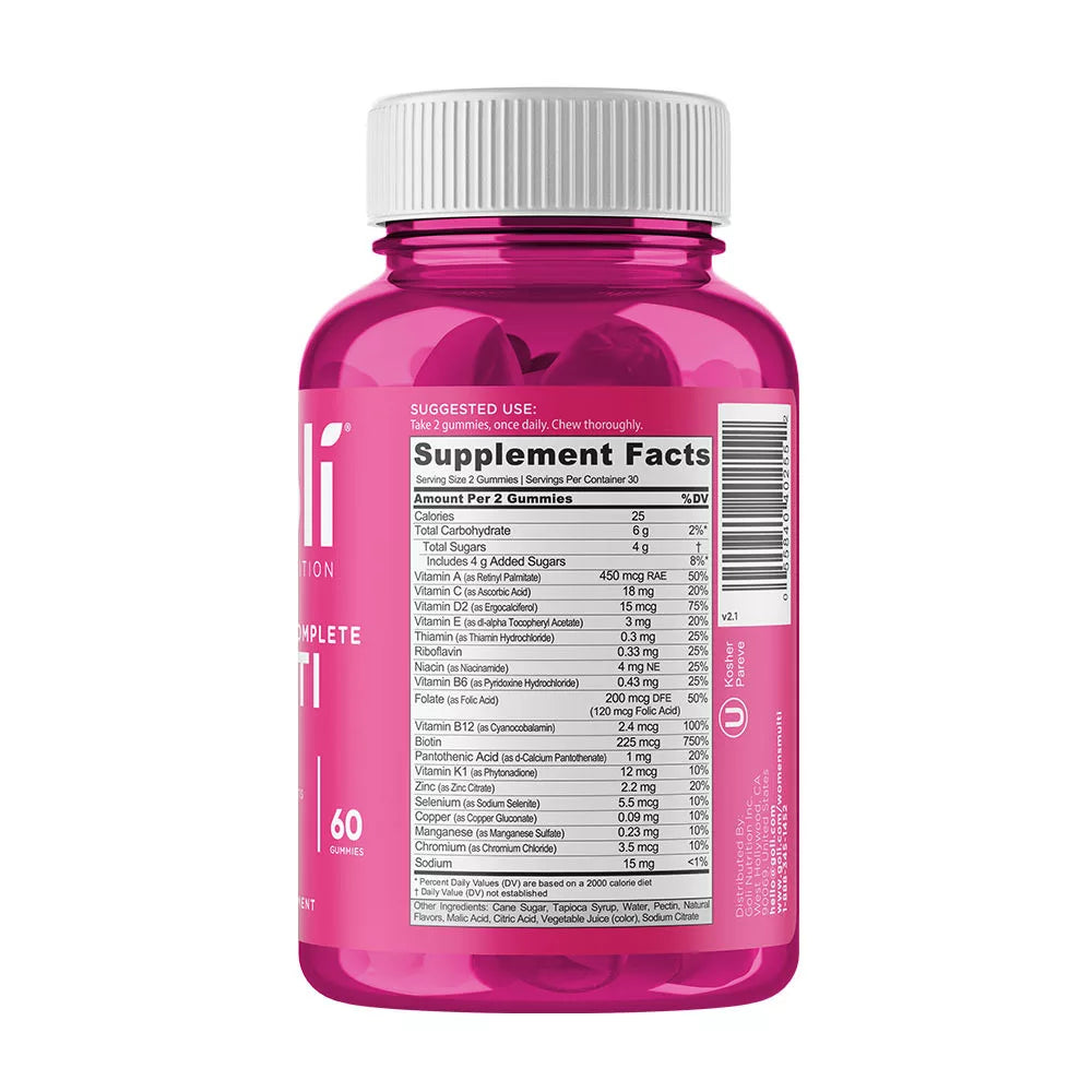 Goli Women's Complete Multi Gummies (60 Gummies)