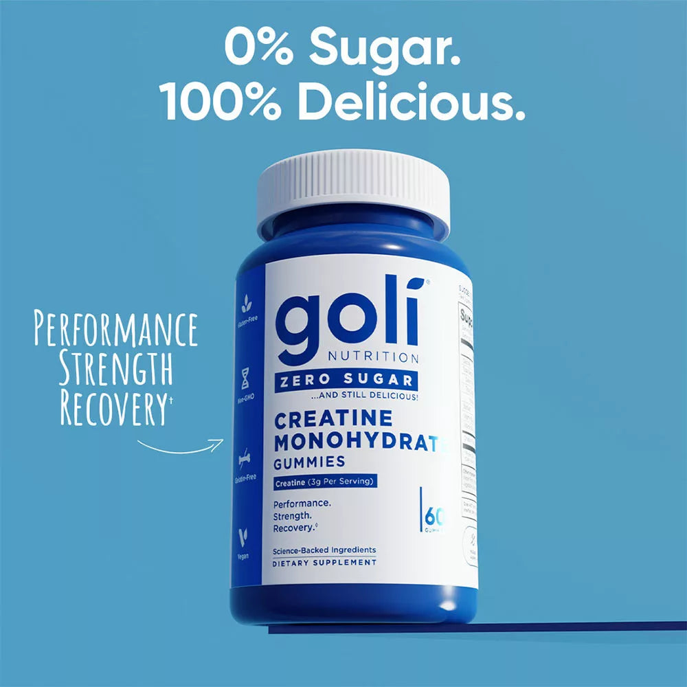 Goli Zero Sugar Creatine Gummies (60 Gummies)