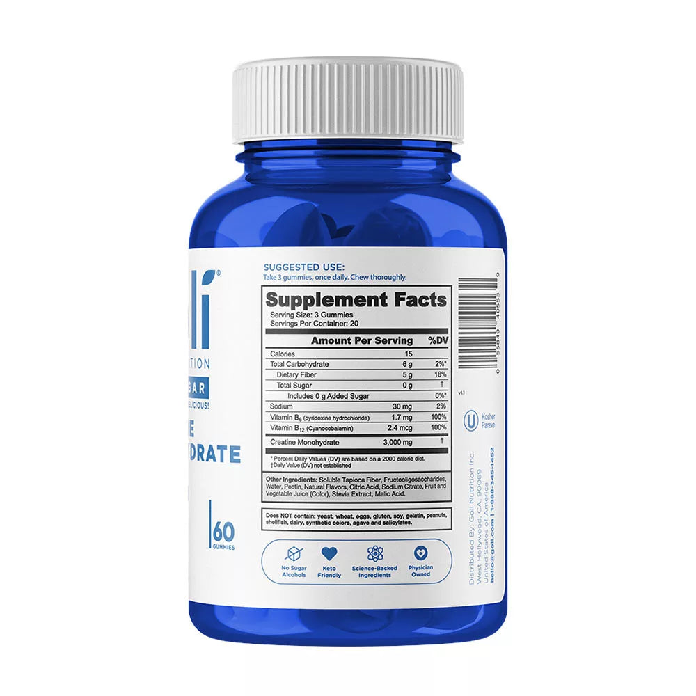 Goli Zero Sugar Creatine Gummies (60 Gummies)