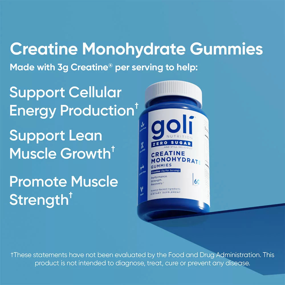 Goli Zero Sugar Creatine Gummies (60 Gummies)