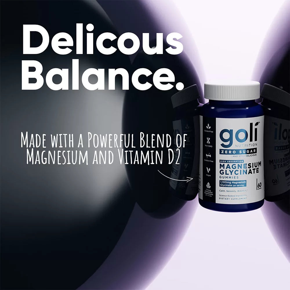 Goli Zero Sugar Magnesium Gummies (60 Gummies)