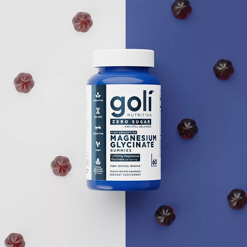 Goli Zero Sugar Magnesium Gummies (60 Gummies)