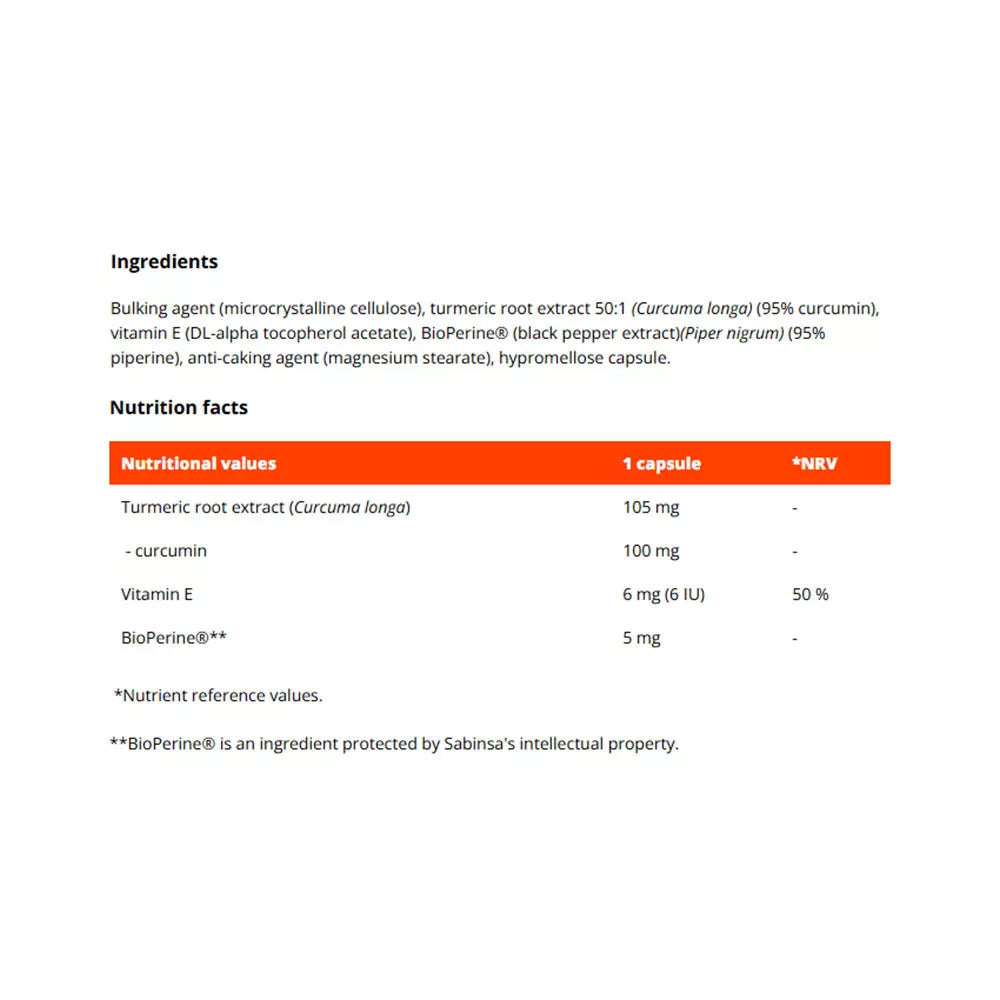 GymBeam Curcumin + Vitamin E (90 Capsules)