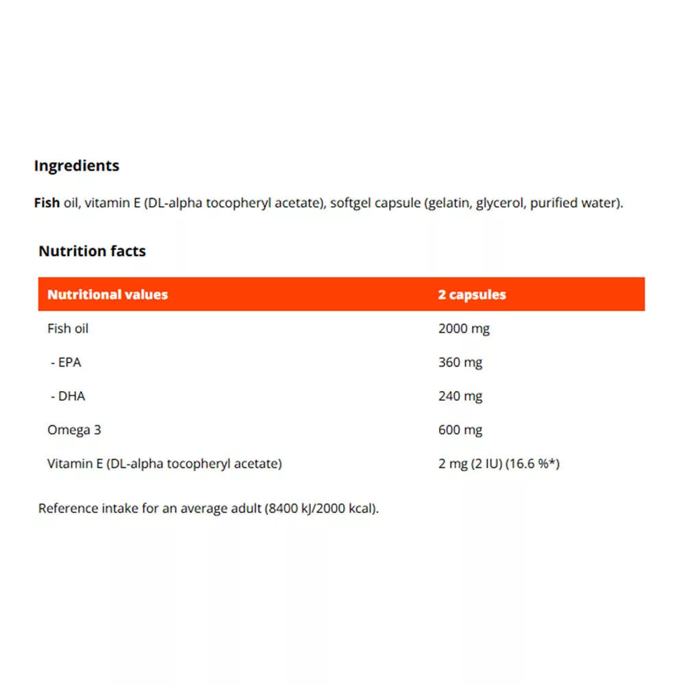 GymBeam Omega 3 (120 Capsules)