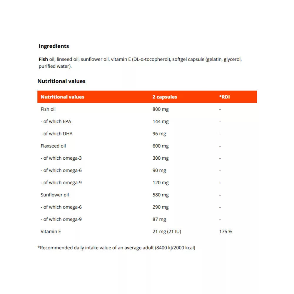 GymBeam Omega 3-6-9 (120 Capsules)