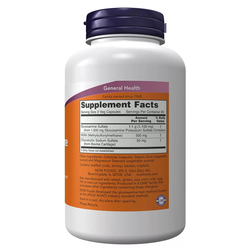Now Foods Glucosamine & MSM (180 Veg Capsules)