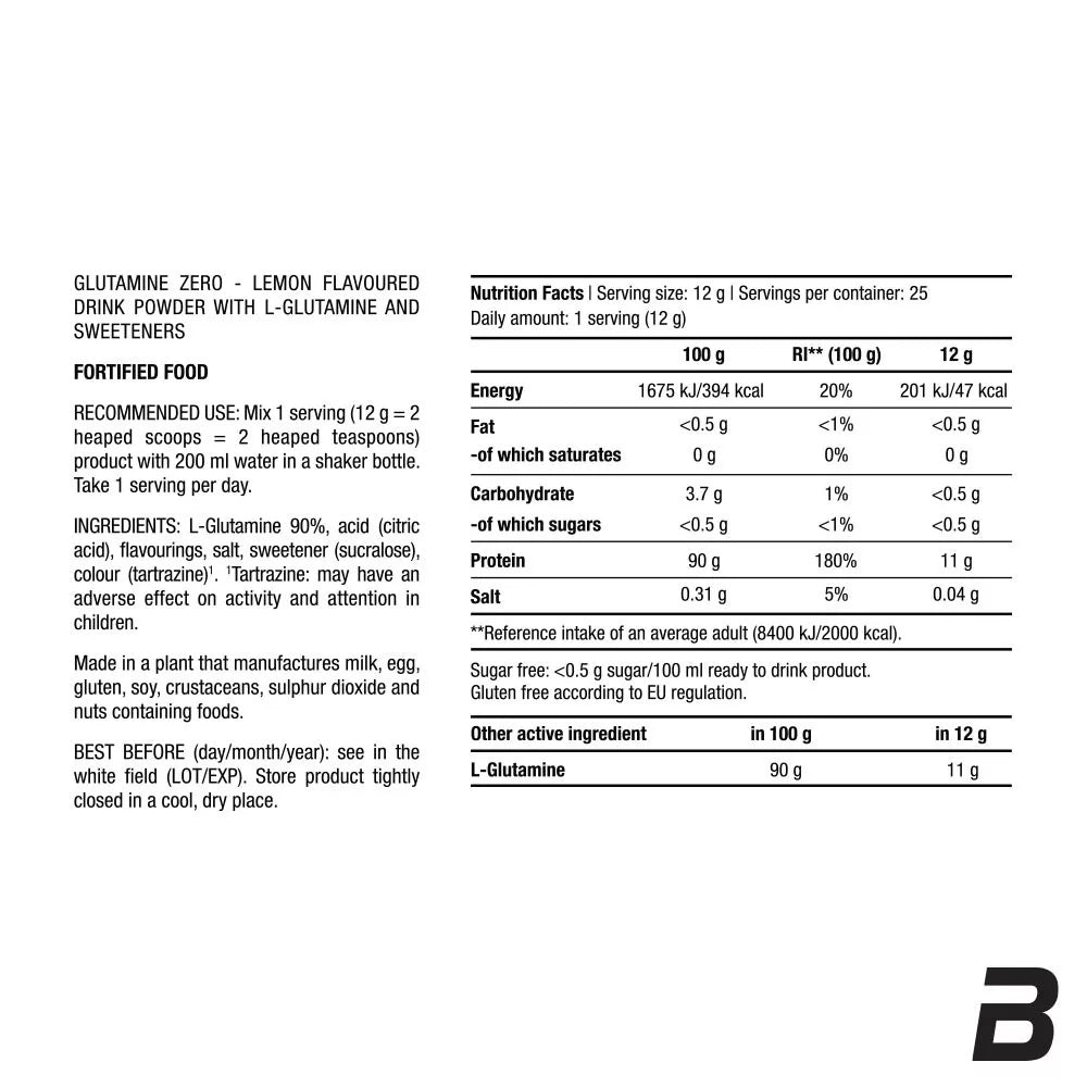 BioTechUSA Glutamine Zero (300 g, Lemon)