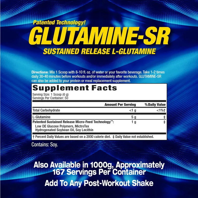 MHP Glutamine-SR (300 g, Unflavored)