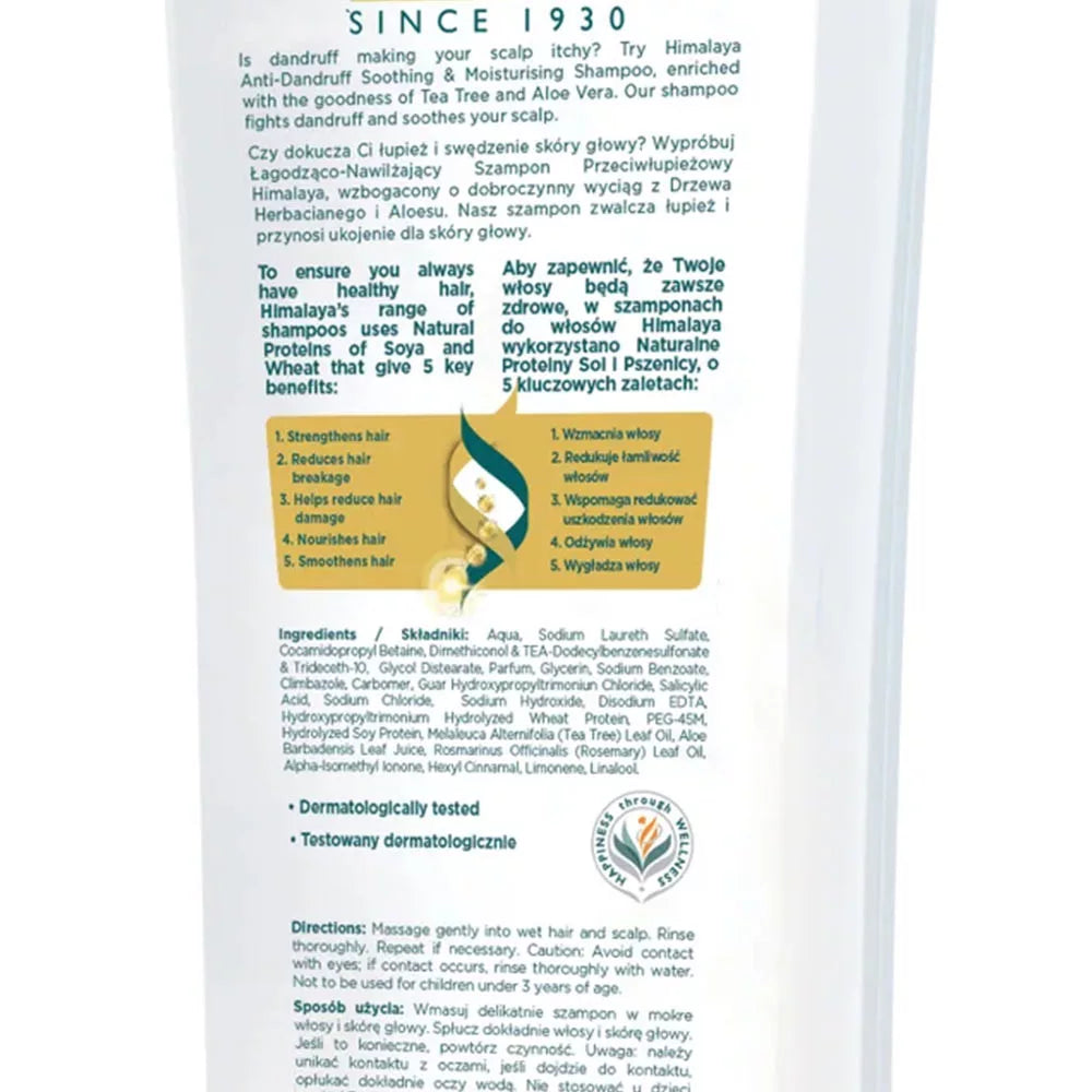 Himalaya Anti-dandruff Shampoo (400 ml, Tea Tree – Aloe Vera)