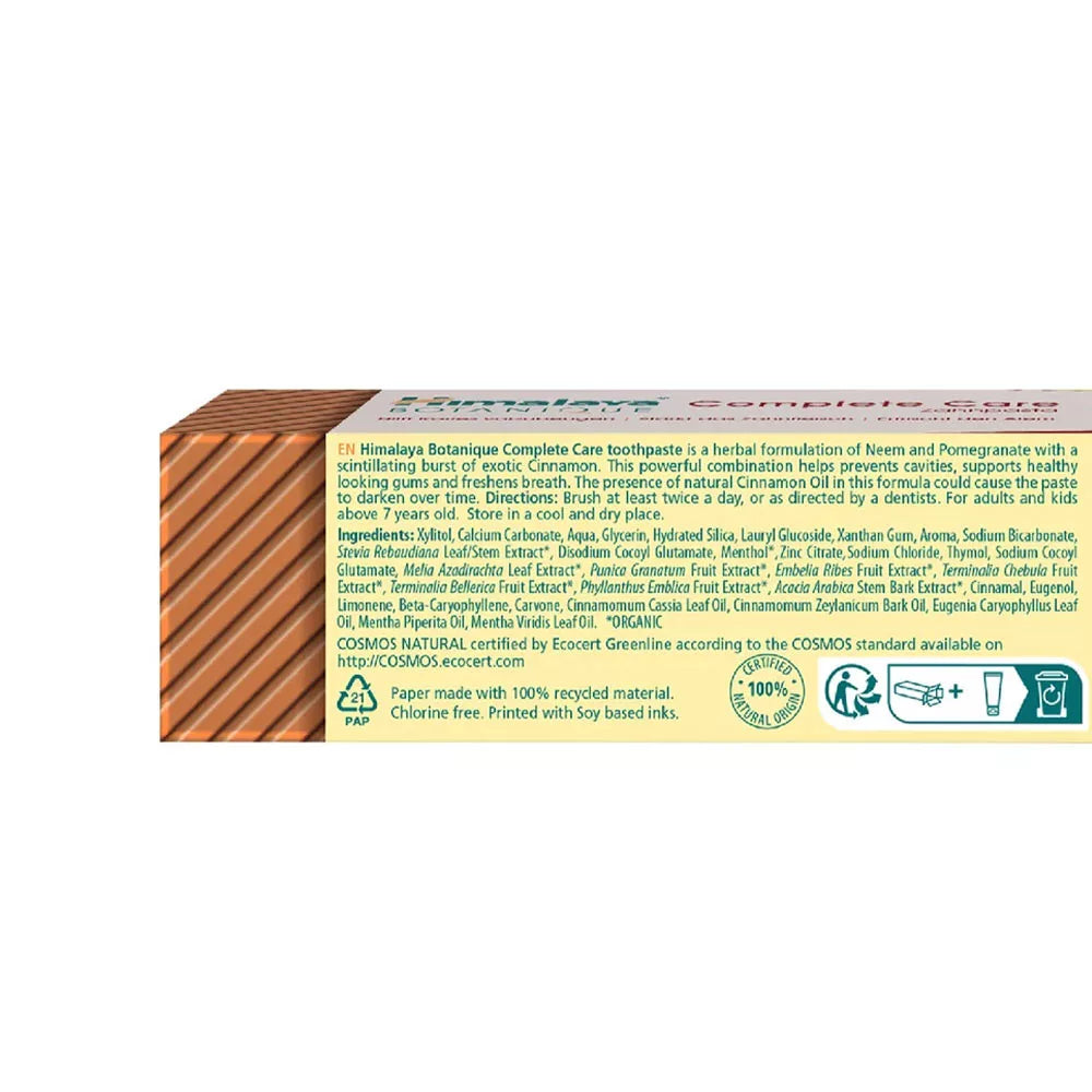 Himalaya Botanique Complete Care Toothpaste (75 ml, Cinnamon)