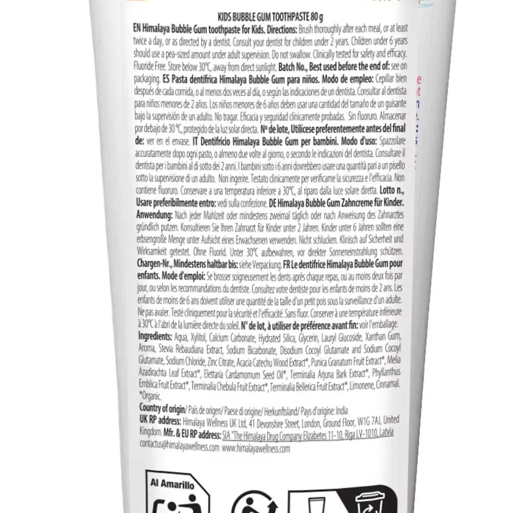 Himalaya Botanique Kids Toothpaste (80 g, Bubblegum)