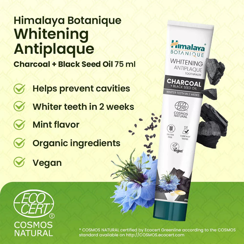 Himalaya Botanique Whitening Antiplaque Mint Toothpaste (75 ml, Mint)