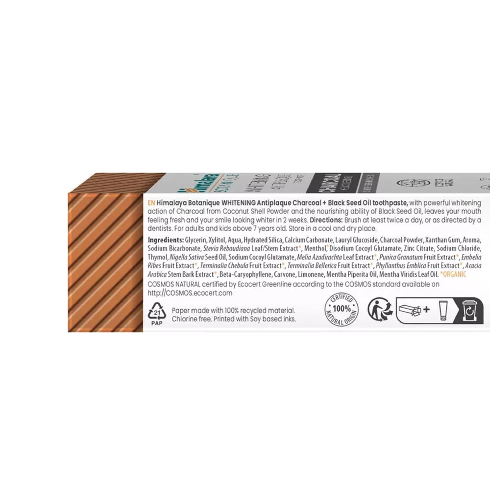 Himalaya Botanique Whitening Antiplaque Mint Toothpaste (75 ml, Mint)