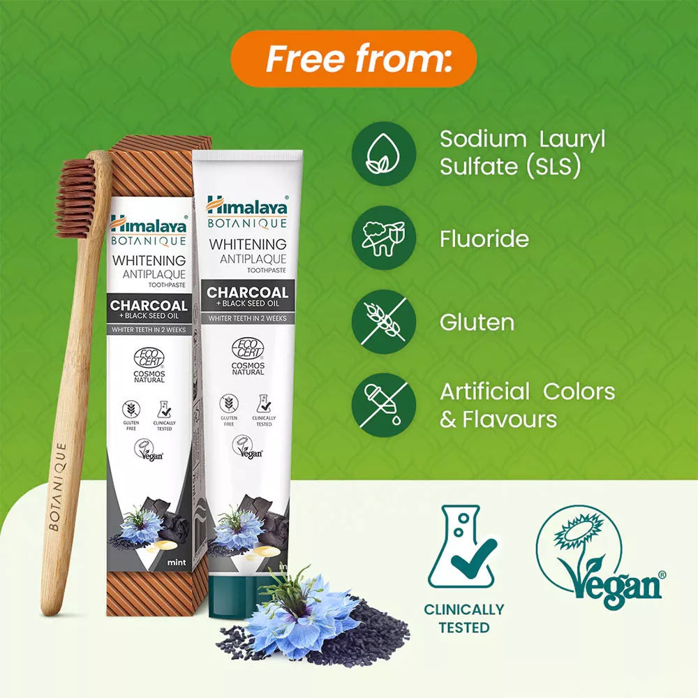 Himalaya Botanique Whitening Antiplaque Mint Toothpaste (75 ml, Mint)