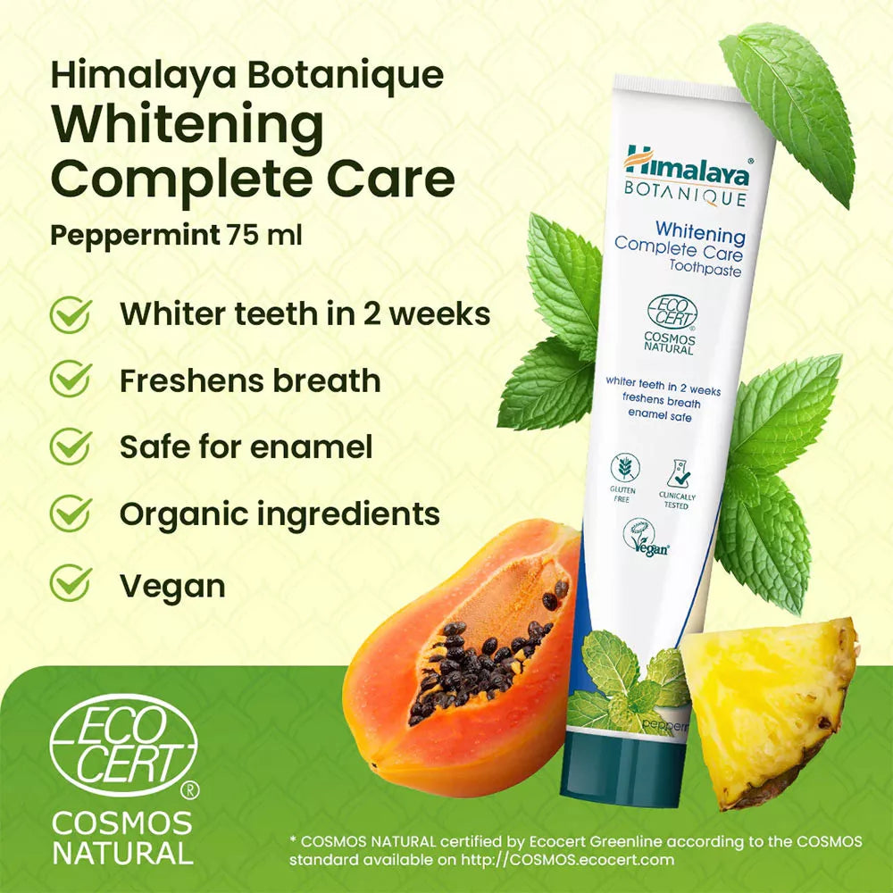 Himalaya Botanique Whitening Complete Care Toothpaste (75 ml, Peppermint)
