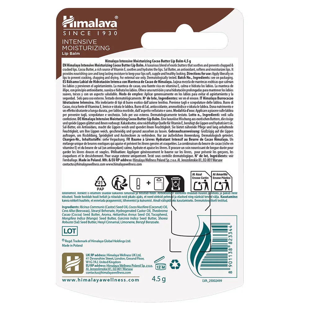 Himalaya Lip Balm (4,5 g, Cacao Butter)