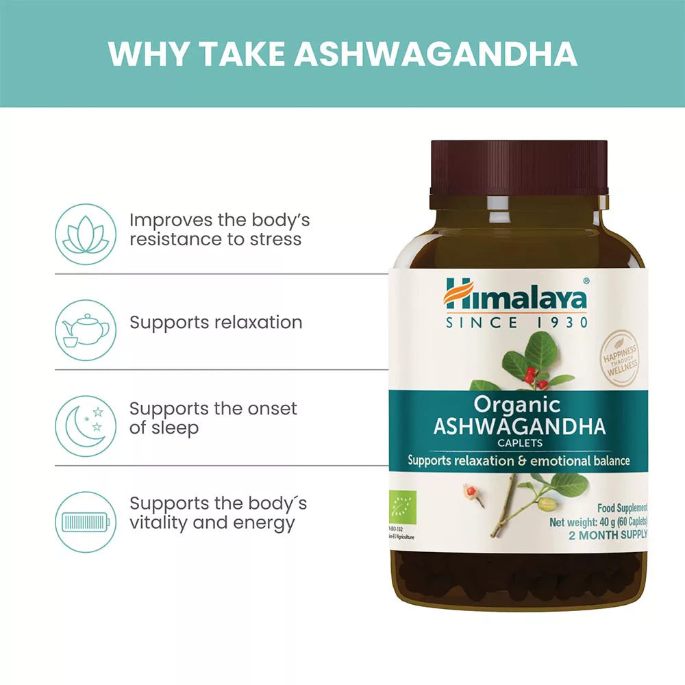 Himalaya Organic Ashwagandha (60 Caplets)