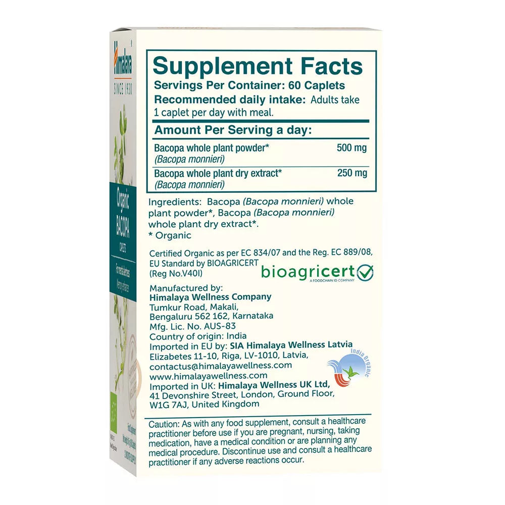 Himalaya Organic Bacopa (60 Capsules)