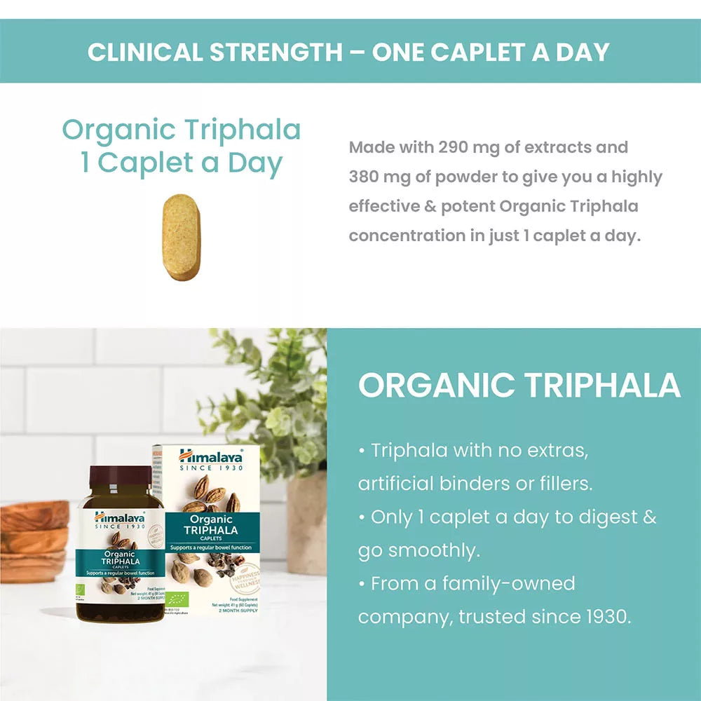 Himalaya Organic Triphala (60 Caplets)