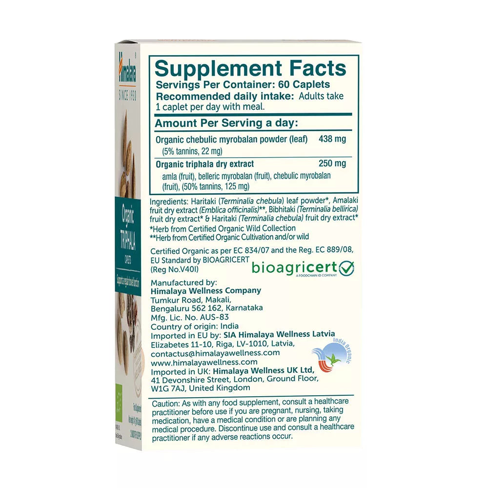 Himalaya Organic Triphala (60 Caplets)