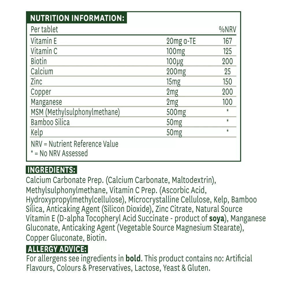 Natures Aid Hair, Skin and Nails Formula (30 Tablets)