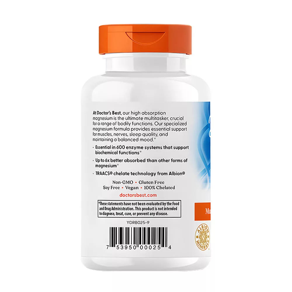 Doctor's Best High Absorption Magnesium 100 mg (120 Tablets)