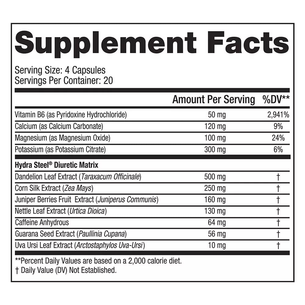 Steelfit Hydra Steel® Advanced Diuretic Formula (80 Capsules)