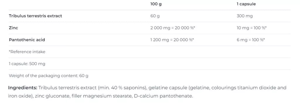 Nutrend Tribulus Terrestris Turbo (120 Capsules)