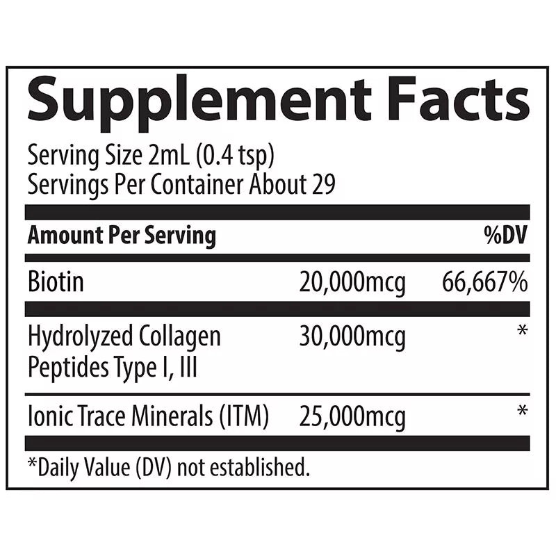 Trace Minerals Ionic Biotin + Collagen (2 fl. oz.)