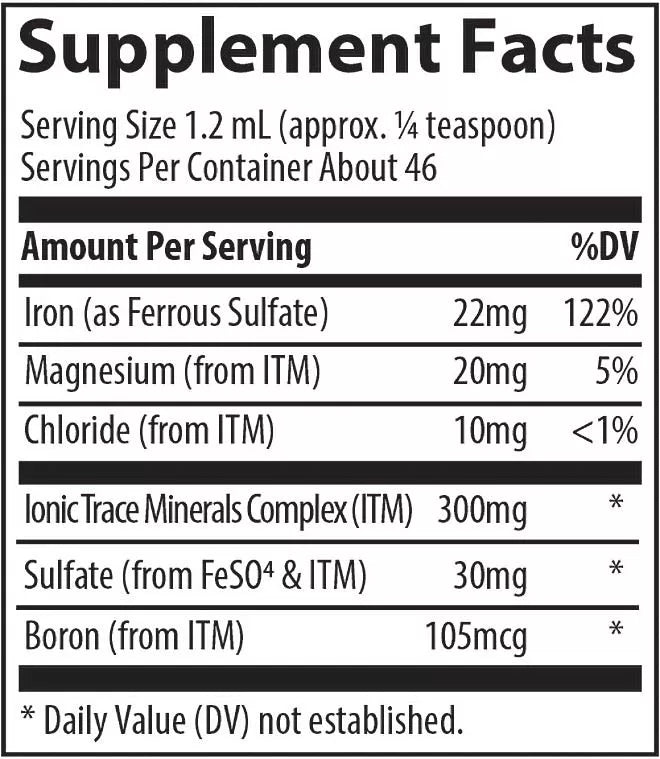 Trace Minerals Liquid Ionic Iron 22 mg (56 ml)