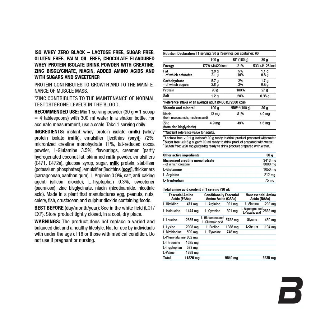 BioTechUSA Iso Whey Zero Black (1816 g, Chocolate)